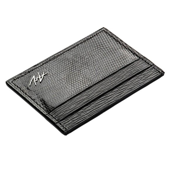 Handmade Lizard Card Wallet – Statement Piece - Black Color - Picture 3 of 5